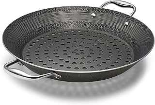 HexClad Hybrid Nonstick BBQ Grill Pan, Dishwasher-Friendly, BBQ and Oven...