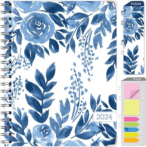 Global Printed Products, Agenda 2024 de tapa dura (noviembre de 2023 a diciembre de 2024) Agenda diaria, semanal, mensual y anual de 8.5 x 11