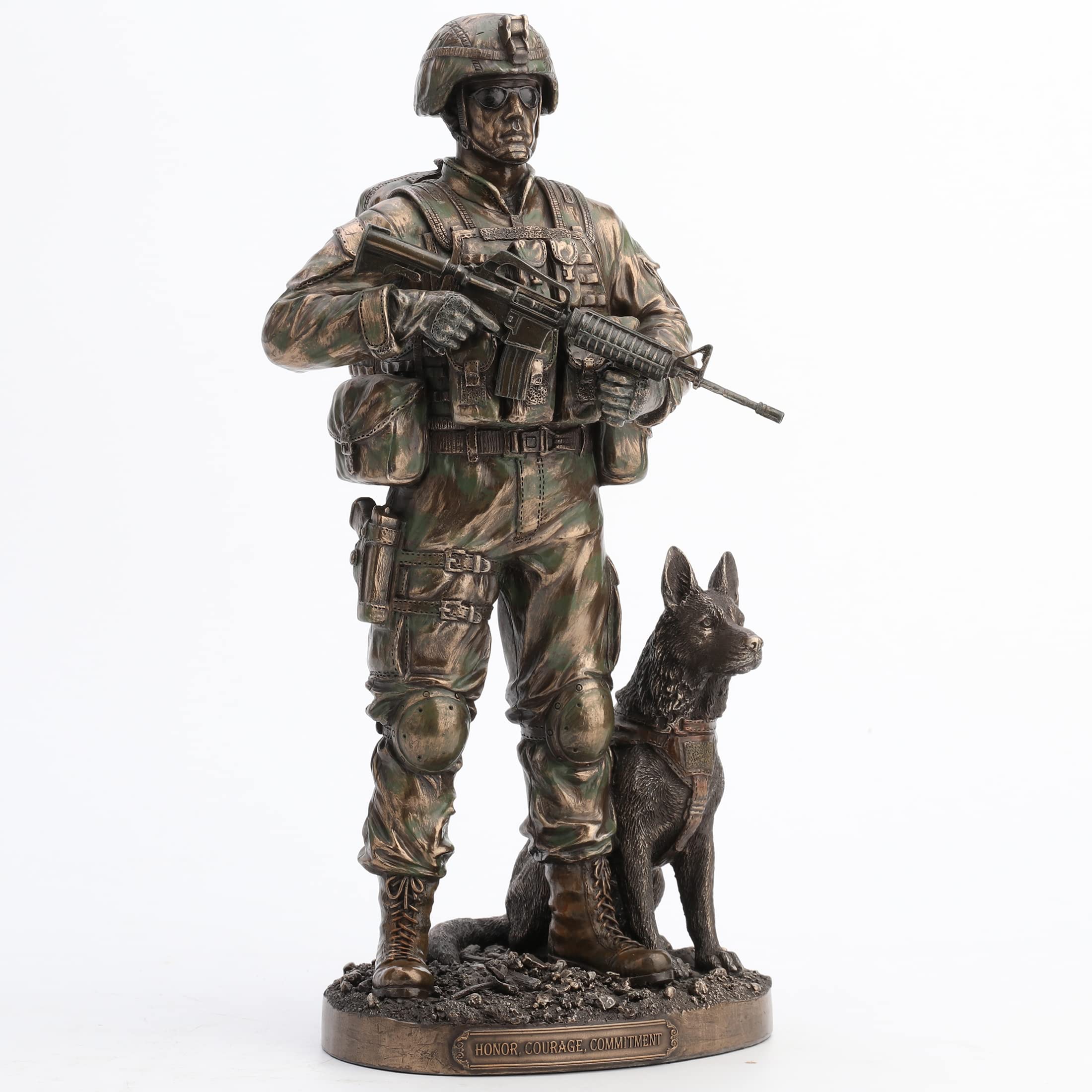 Decorazione Natalizia A Forma Di Cane Soldato E&S Pets - Ornamento In Resina Dipinto A Mano 12,7cm