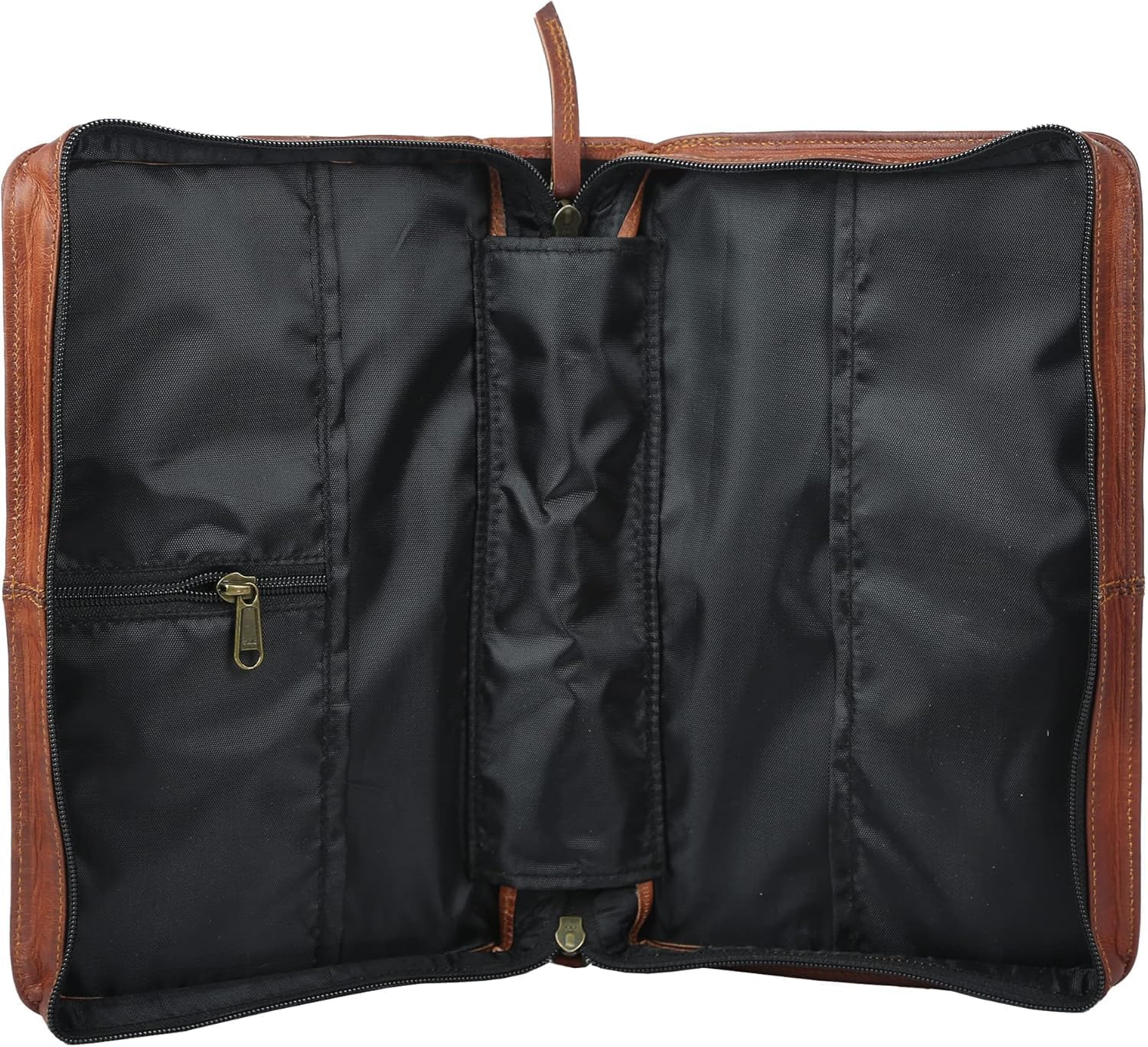 Funda de cuero de primera calidad con asa, organizador de libros, bolsillo trasero de almacenamiento (10 pulgadas de alto x 6 pulgadas de largo x 2 pulgadas de ancho)