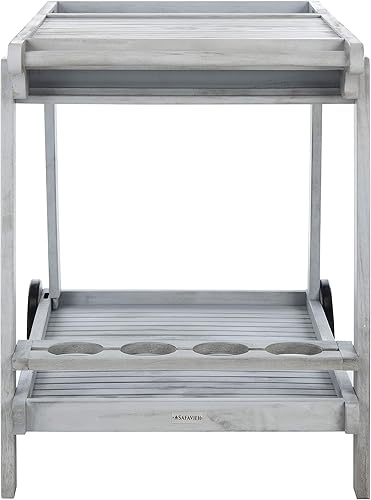 Vista 15 de Safavieh -Carrito de té de madera natural Orland Outdoor Collection