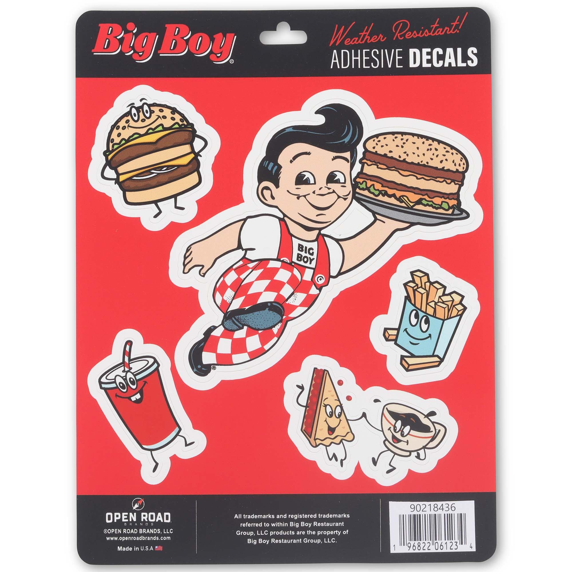 Bob's Big Boy Adhesive Vinyl Decal Pack