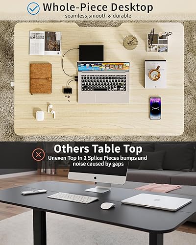 Miniatura 38 de Okin Escritorio eléctrico pequeño de pie, 40 x 24 pulgadas, altura ajustable, color negro, estación de trabajo para oficina en casa Negro