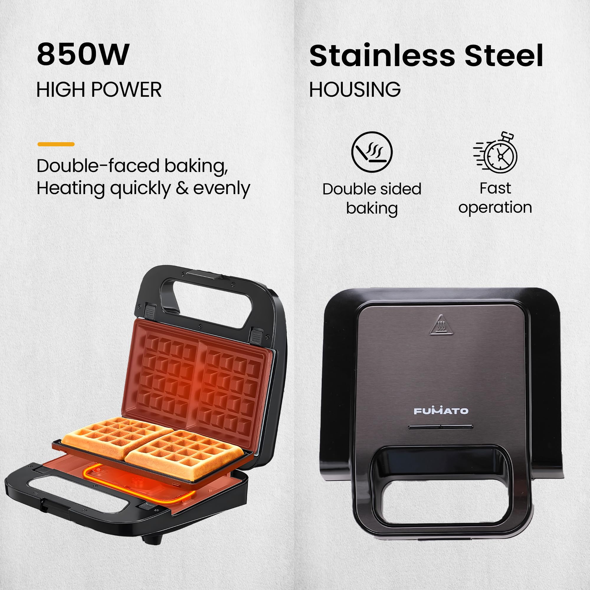 2-in-1 Waffle Maker & Sandwich Maker - The Better Home -3 2-in-1 Waffle Maker & Sandwich Maker - The Better Home -3
