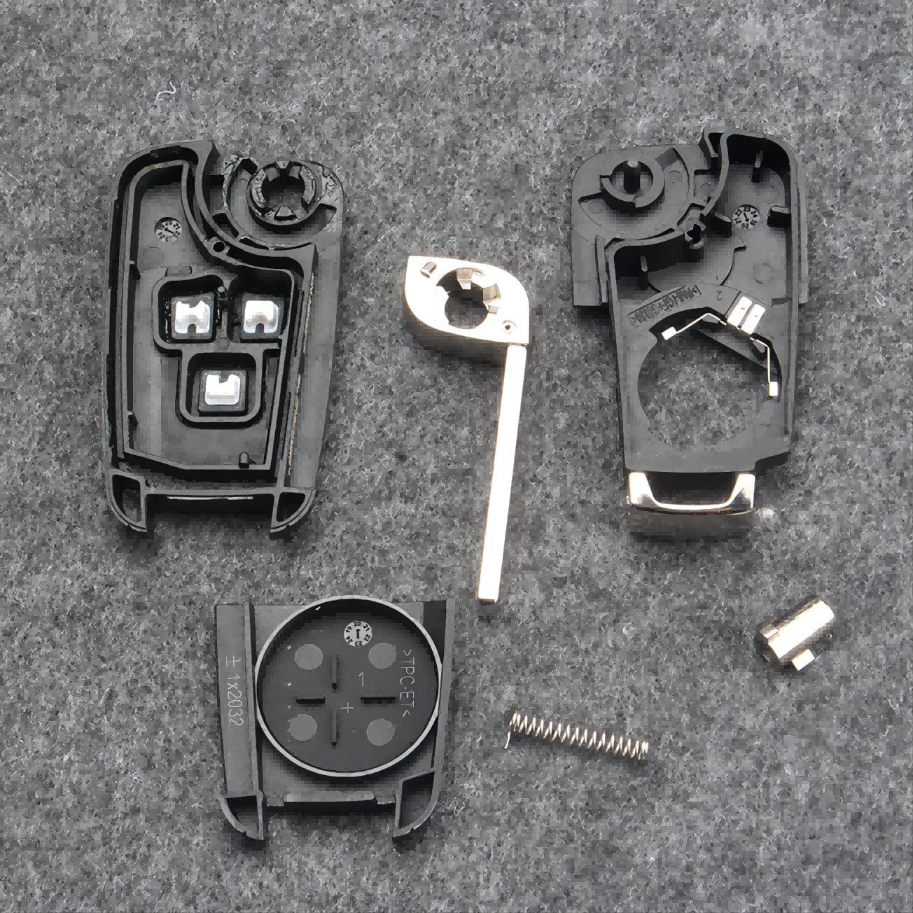 Opel 2-knops sleutelbehuizing - sleutelbaard recht (model 3) - Autosleutel .nl