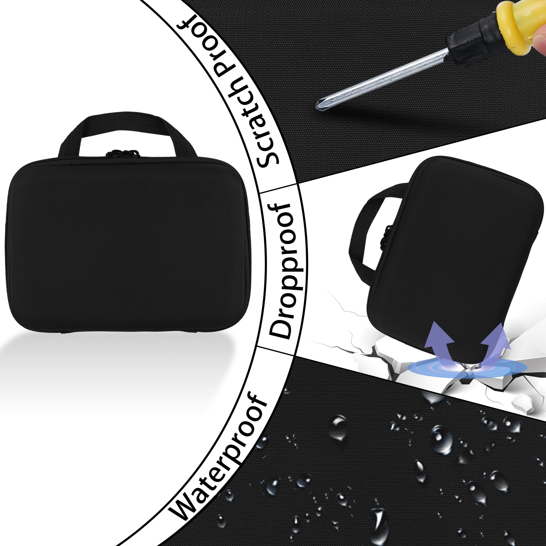 Aenllosi Custodia Dura di Stoccaggio Compatibile con i Fujifilm INSTAX WIDE 400 Fotocamera,Fujifilm Fotocamera Istantanea Analogica Borsa,Nero.(Solo Custodia)