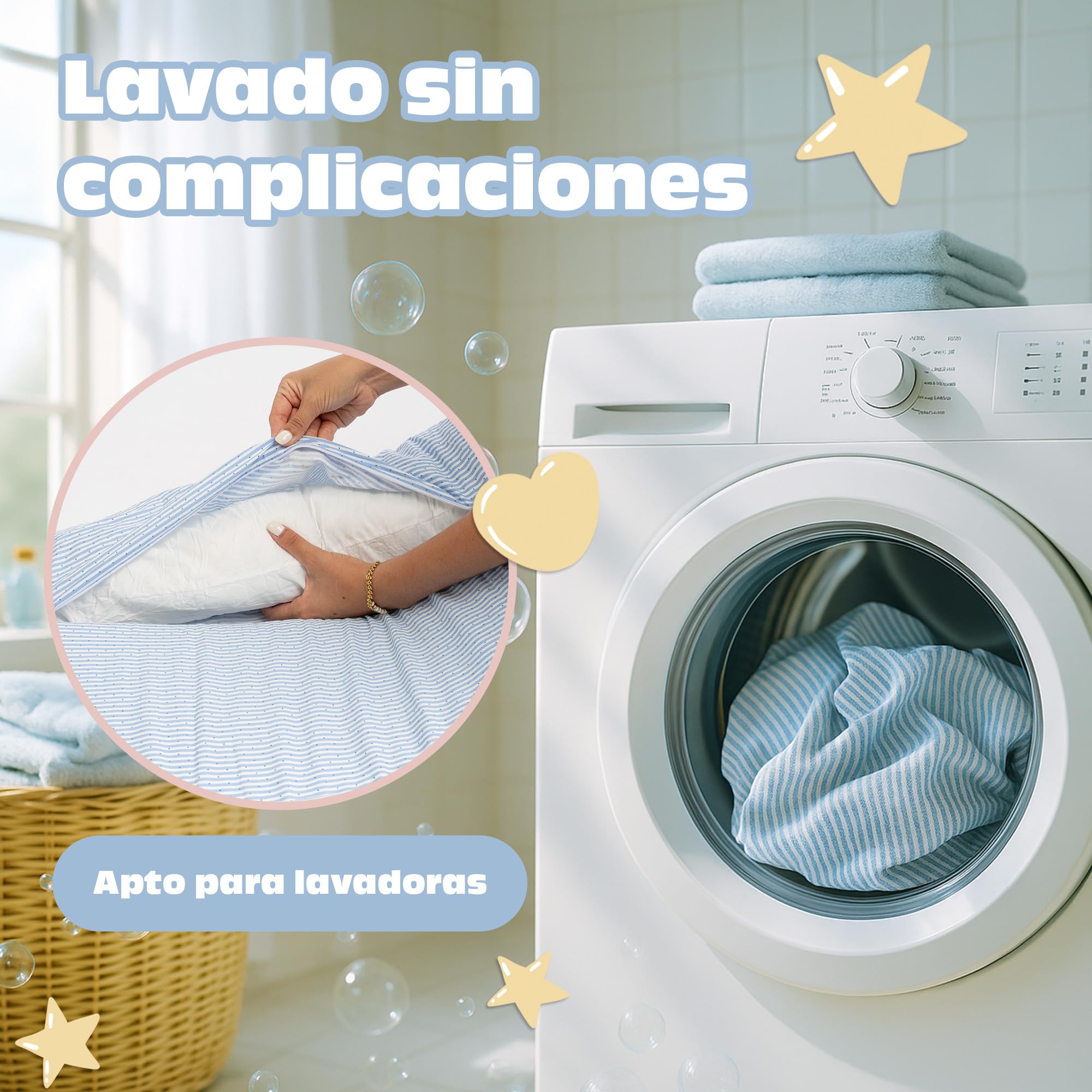 It's Petite Nido Bebe Recien Nacido con Saco de Dormir a Juego - Reductor Cuna Bebe 100% Algodón Eco - Baby Nest con Pijama a Juego