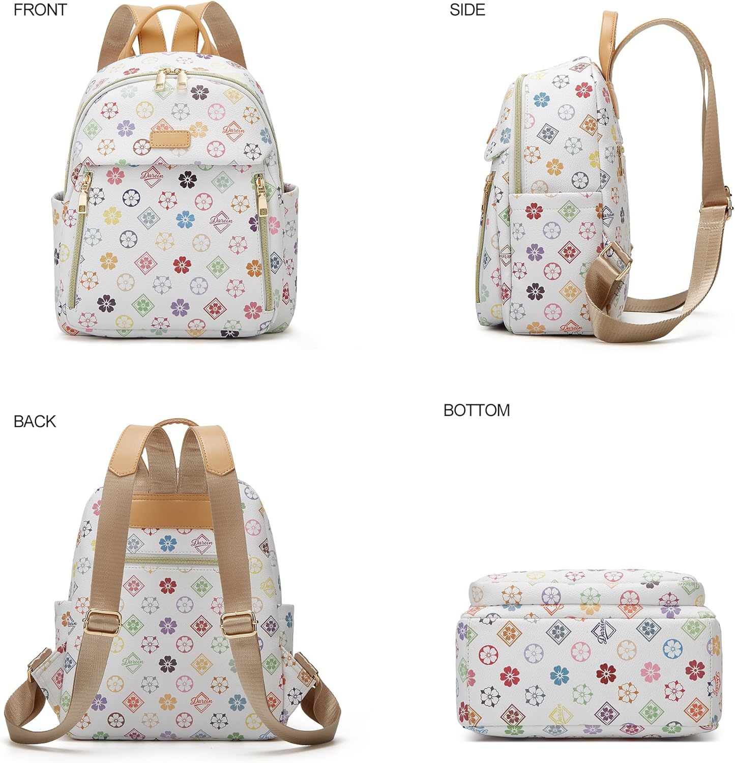 Makes Mini Backpack for Women, Stylish Daypack Purse Handbag Small Casual Daily Travel Bag, Lady Girls Gifts for Work School, 2pcs Sets - Image 5