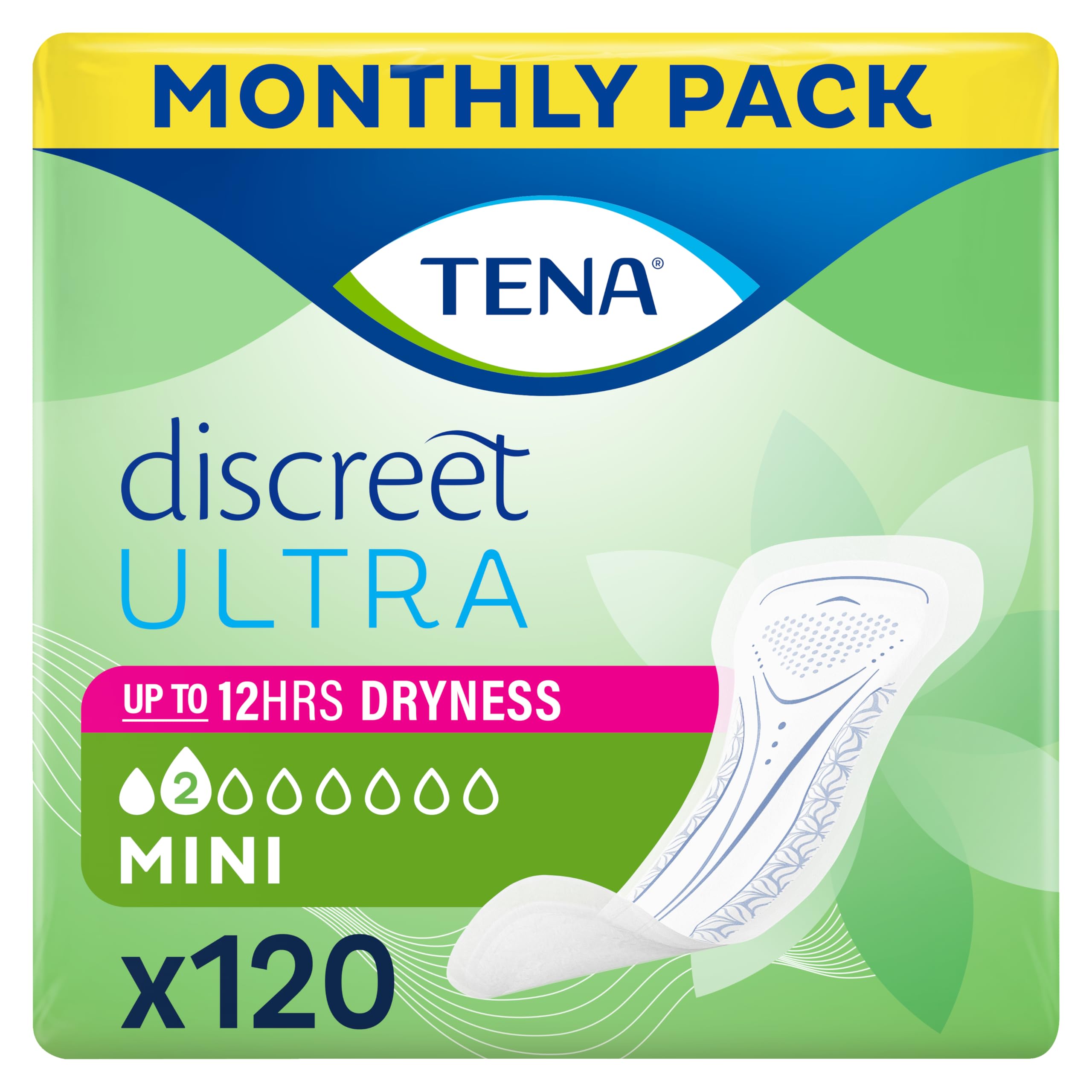 Tena Discreet Ultra Pad Mini Incontinence Pads for Women 6x20p