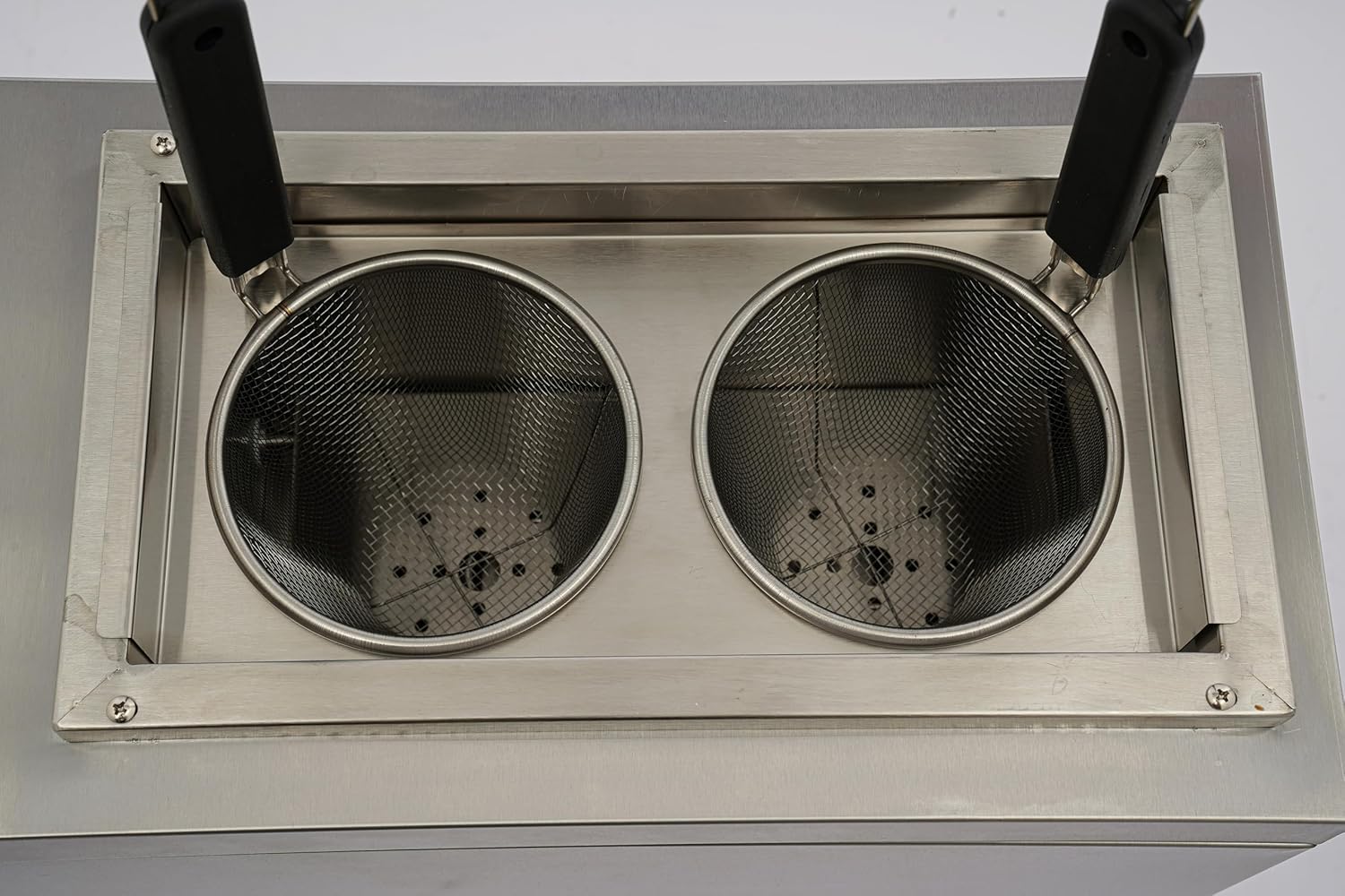 Electric Pasta Boiler – 2 Hole Commercial Noodles Cooker with 2 Leaky Spoons, 1.7KW 2.38 Gallon Capacity, 86-230°F Temperature Control, 110V for Home and Catering