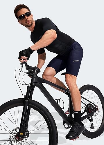 Vista 6 de Pantalones cortos de ciclismo para hombre con acolchado 3D para ciclismo de carretera, ciclismo de montaña, ciclismo UPF 50+, bolsillos