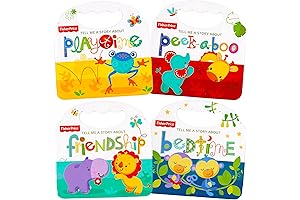 Fisher Price My First Book Set of 4: Bedtime, Playtime, Friendship, and Peek-a-Boo!