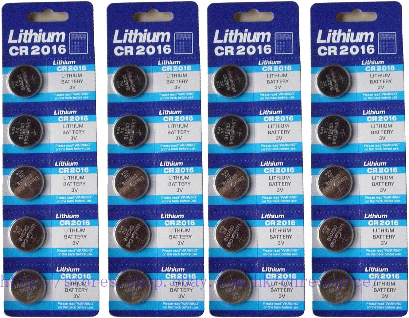 Generic Cr2016 Br2016 2016 3V Lithium Batteries 20 Pcs 4 Cards FBA