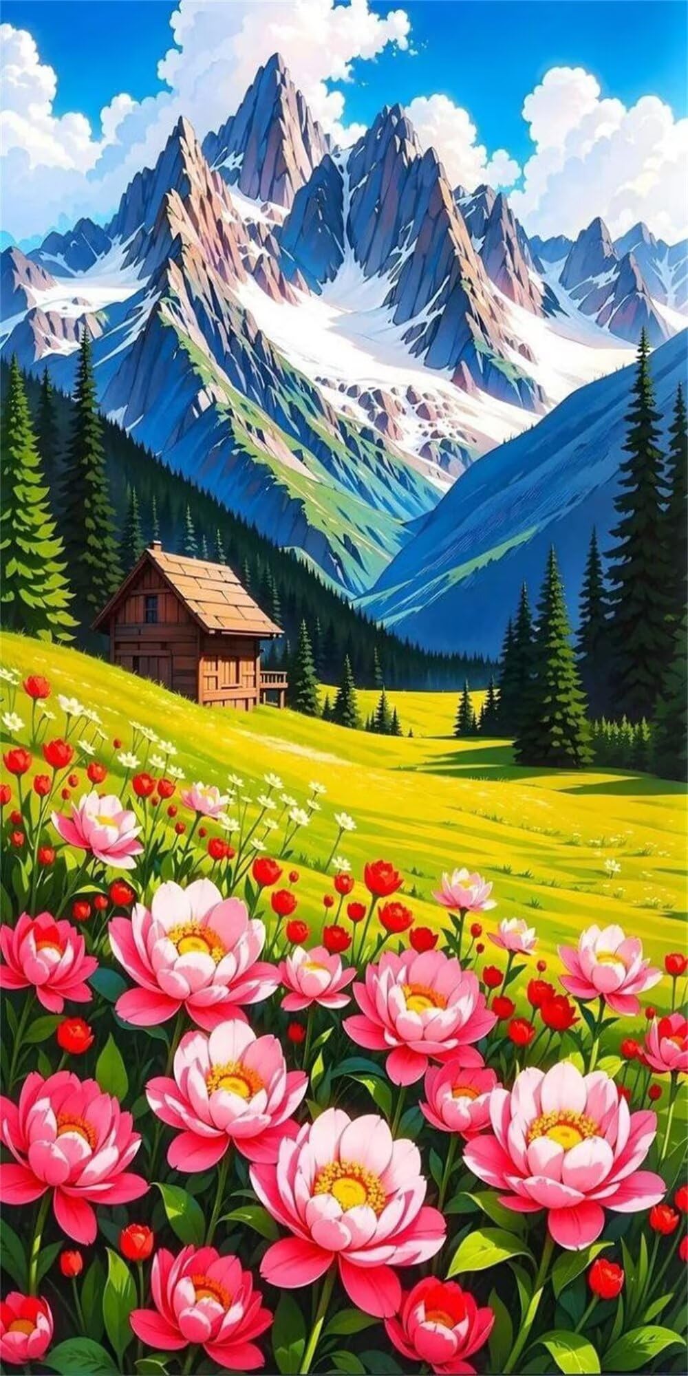 Diamentowe pasmo górskie, DIY diamentowe malowanie dorośli 60x120cm n5w-882