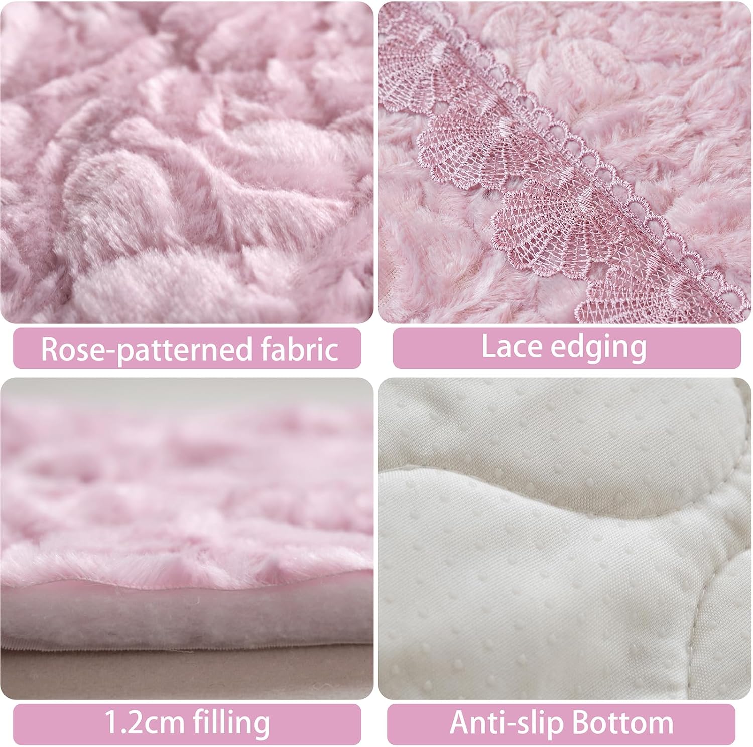 Couch Cover Washable, Sofa Covers for Pet, Sofa Slipcover with Rose-Pattern, Couches Protector for Dog (Lilac 35.5"X60")