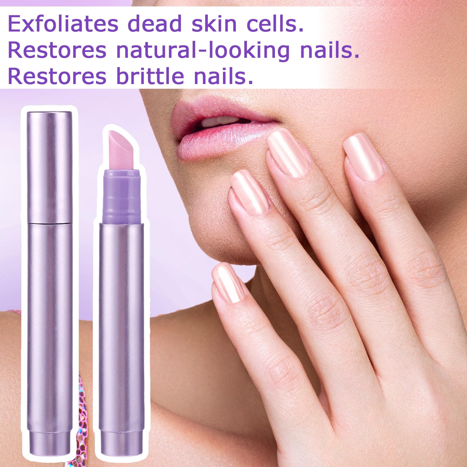 3 in 1 Penna Olio per Cuticole, Penna Rimuovere Cuticole Unghie con Ceramica Punta Idratanti Rinforzanti Illuminanti Olio Applicatori per Riparare Unghie Secche Screpolate