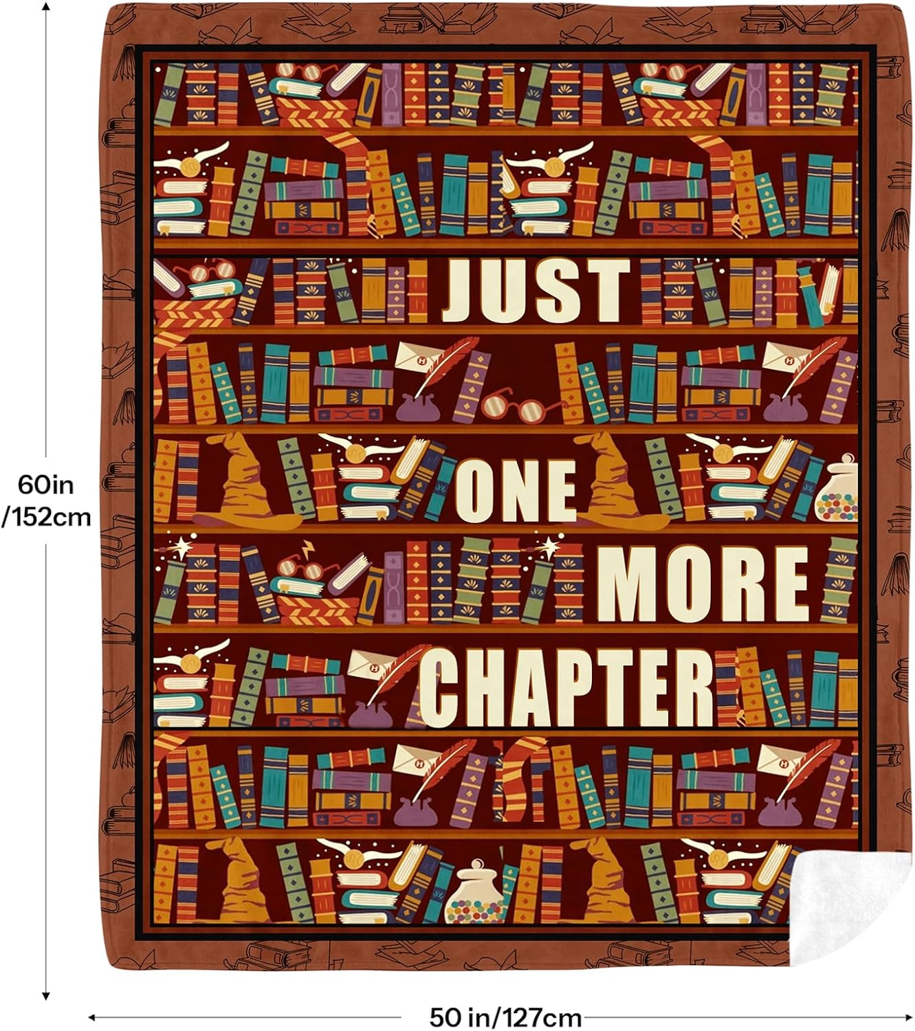Book Lover Gifts for Women Blanket - Reading Blanket for Women, Reading Gifts for Book Lovers, Books Club Gift for Readers Bookish Bookworm, Christmas Birthday Gift for Books Lover, 60"x50" - Image 5