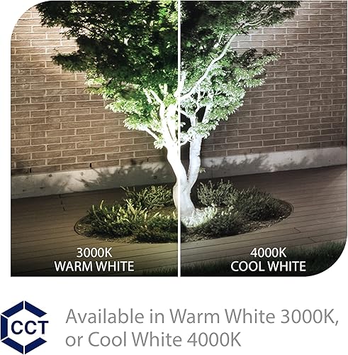 Miniatura 3 de WAC Iluminación de paisaje, LED de voltaje de línea de 120 V, luz de acento de gran tamaño con ángulo de haz ajustable y control de brillo integral,