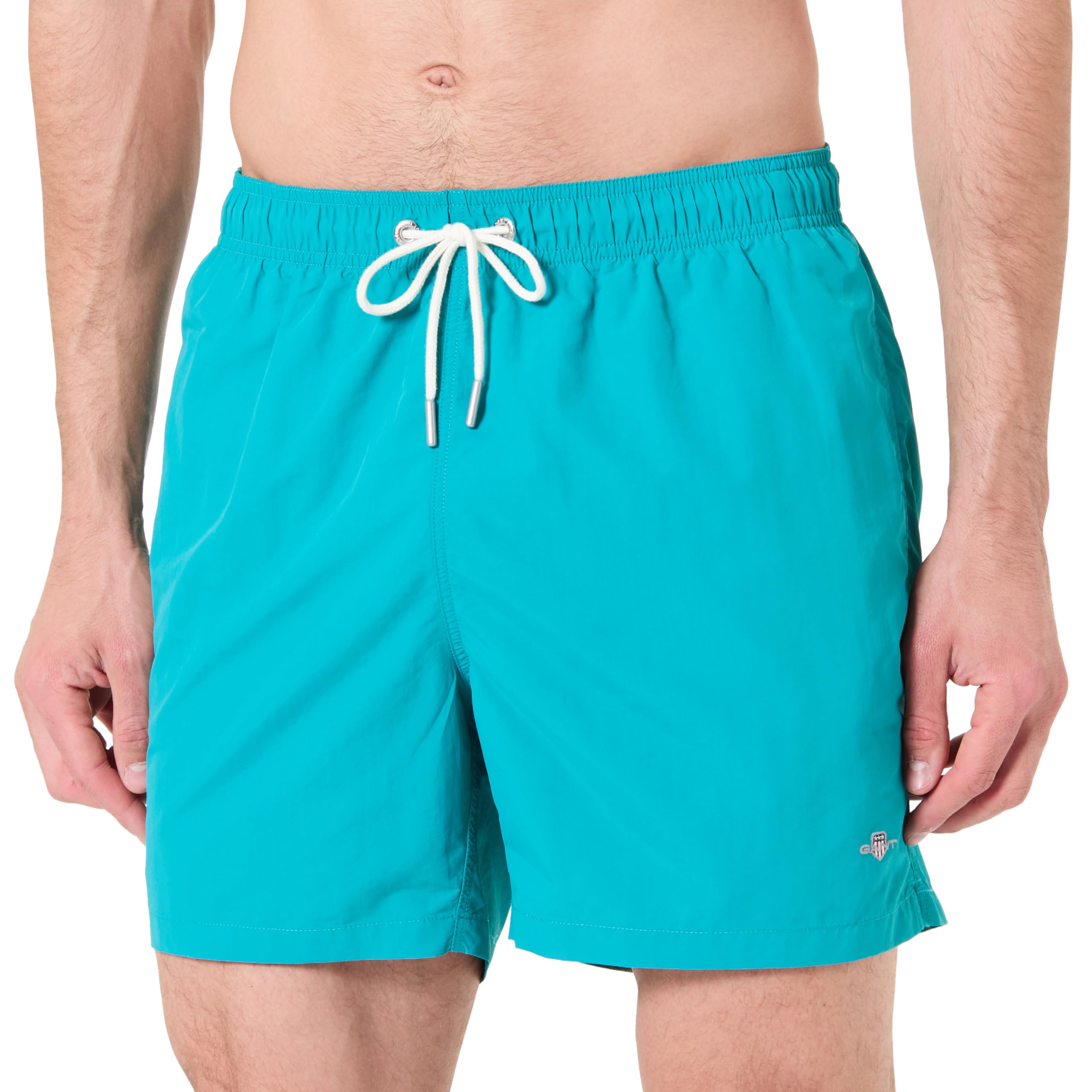 GANT Men's Shorts Swim Trunks, Aqua Blue, L