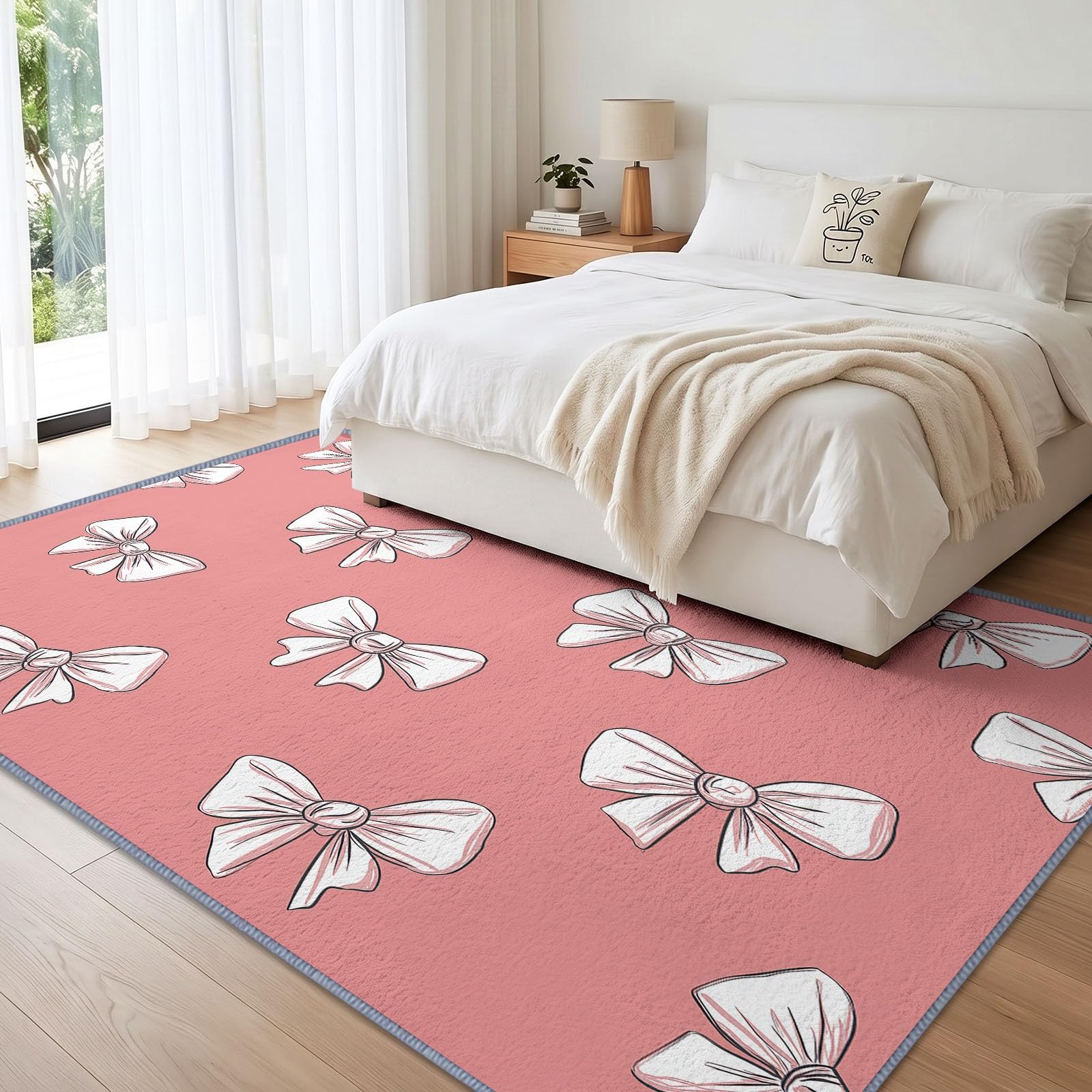 Zmywalny dywan do salonu, 120 x 170 cm, kreskówkowy antypoślizgowy dywan z niskim runem, minimalistyczny duży dywan do sypialni, kuchni, jadalni, pokoju dziecięcego, przedpokoju, przedpokoju