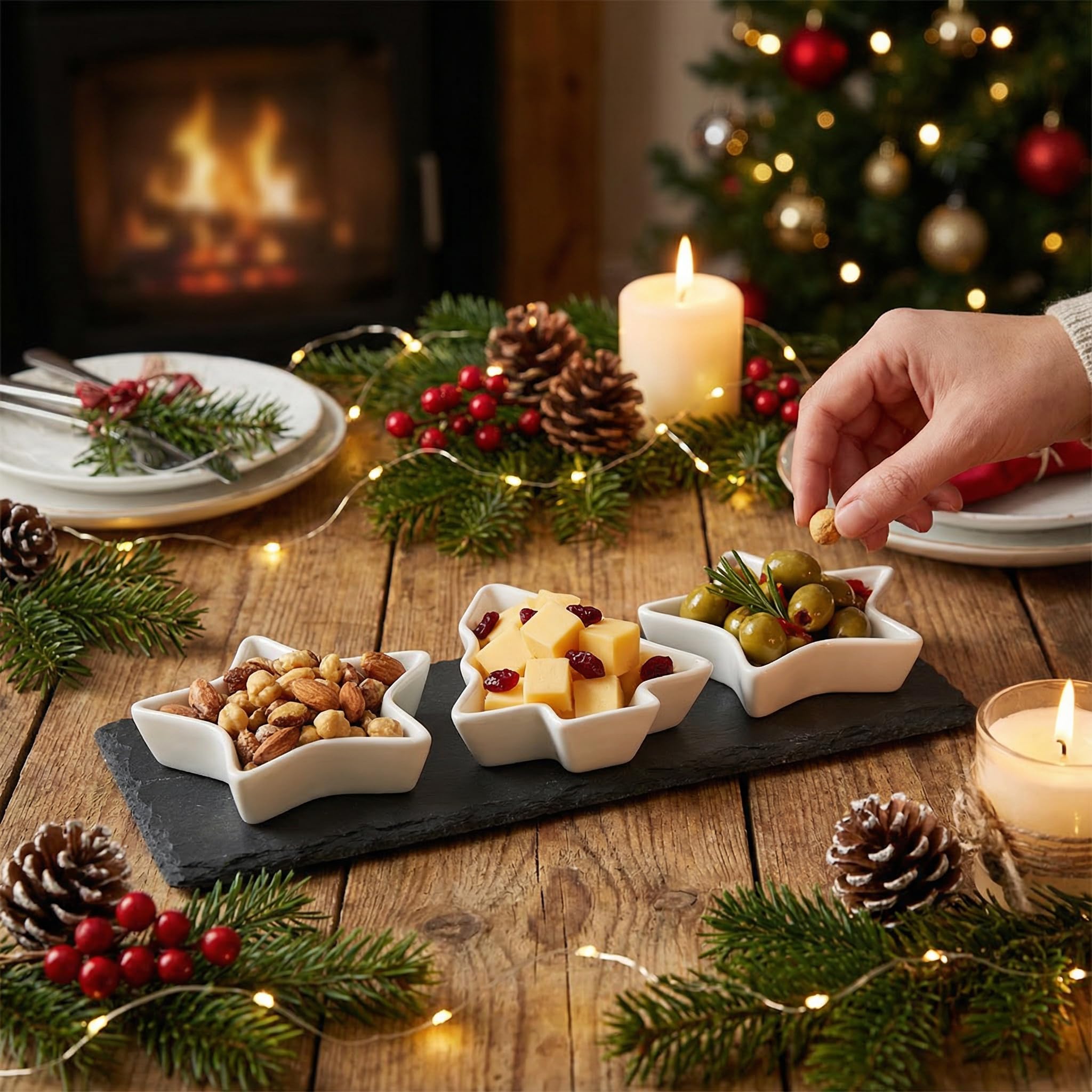 17. 'Oosterse Plank' - Origineel kerstpakket met borrelplank & Blue Elephant | Makro Kerstpakketten
