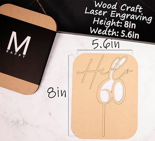 Miniatura 2 de MRAPPY Decoración para pastel de 60 cumpleaños con texto en inglés Hello 60, decoración de pastel de cumpleaños 60 para mujeres u hombres,