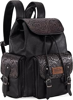 Montana West Wrangler Backpack Purse for Women Men Western Backpack Floral Tooled Travel Bags