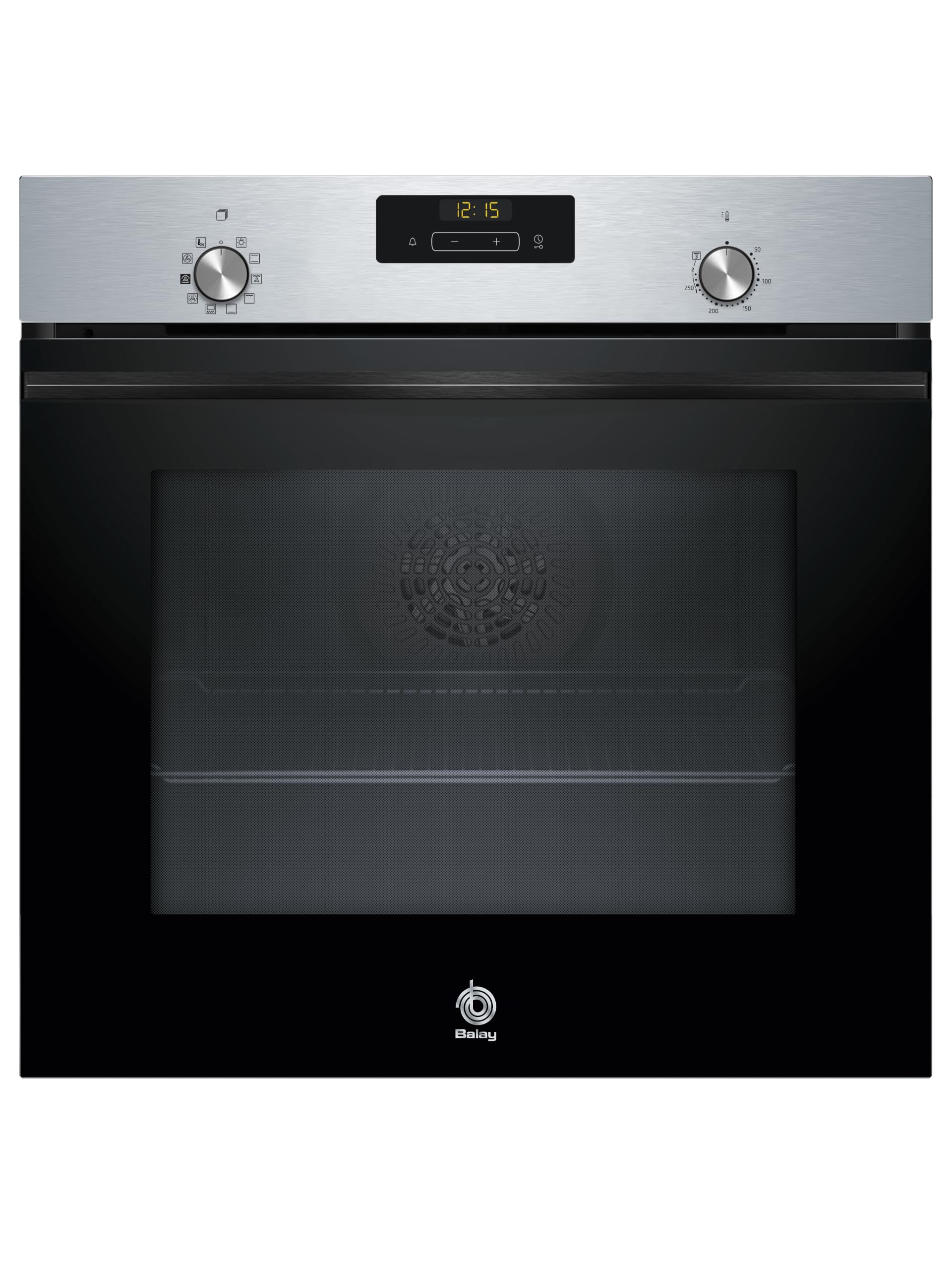Balay - Horno multifunción con función vapor, 60 x 60 cm, Aqualisis, Control Comfort, Raíles 1 nivel, Cristal negro, 3HA4031X3