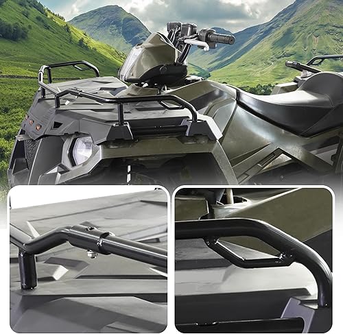 Miniatura 3 de Extensor de rack delantero para Polaris Sportsman 570 450 14-25, extensor de estante de acero negro delantero todoterreno para Polaris Sportsman