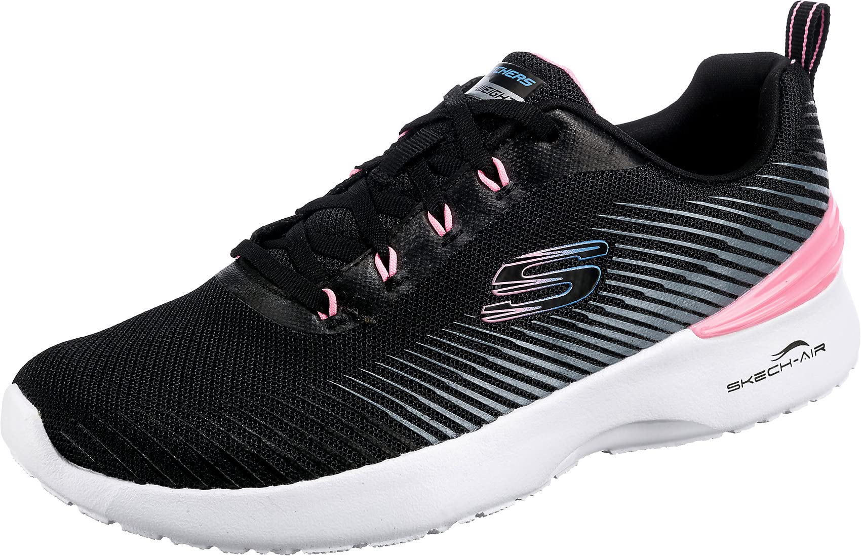 Skechers Women's Skech-air Dynamight Sneaker, Navy Mesh Purple Trim, 5.5 UK