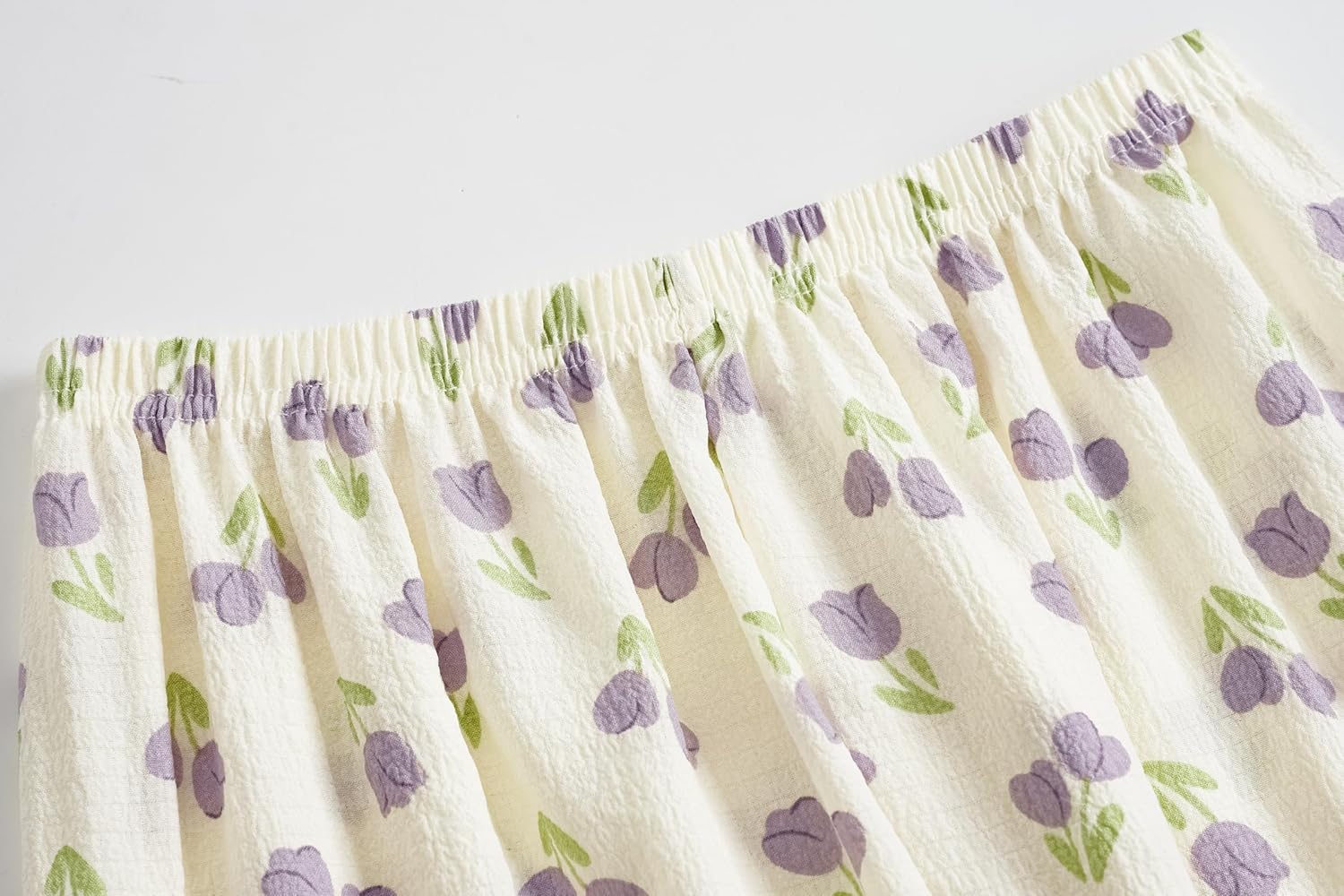 Vopmocld Big Girls Button Down Sleepwear Short Sleeve top & Pants 2PCS Crepe Pajama Sets Soft Lapel Shirt Loungewear - Image 6