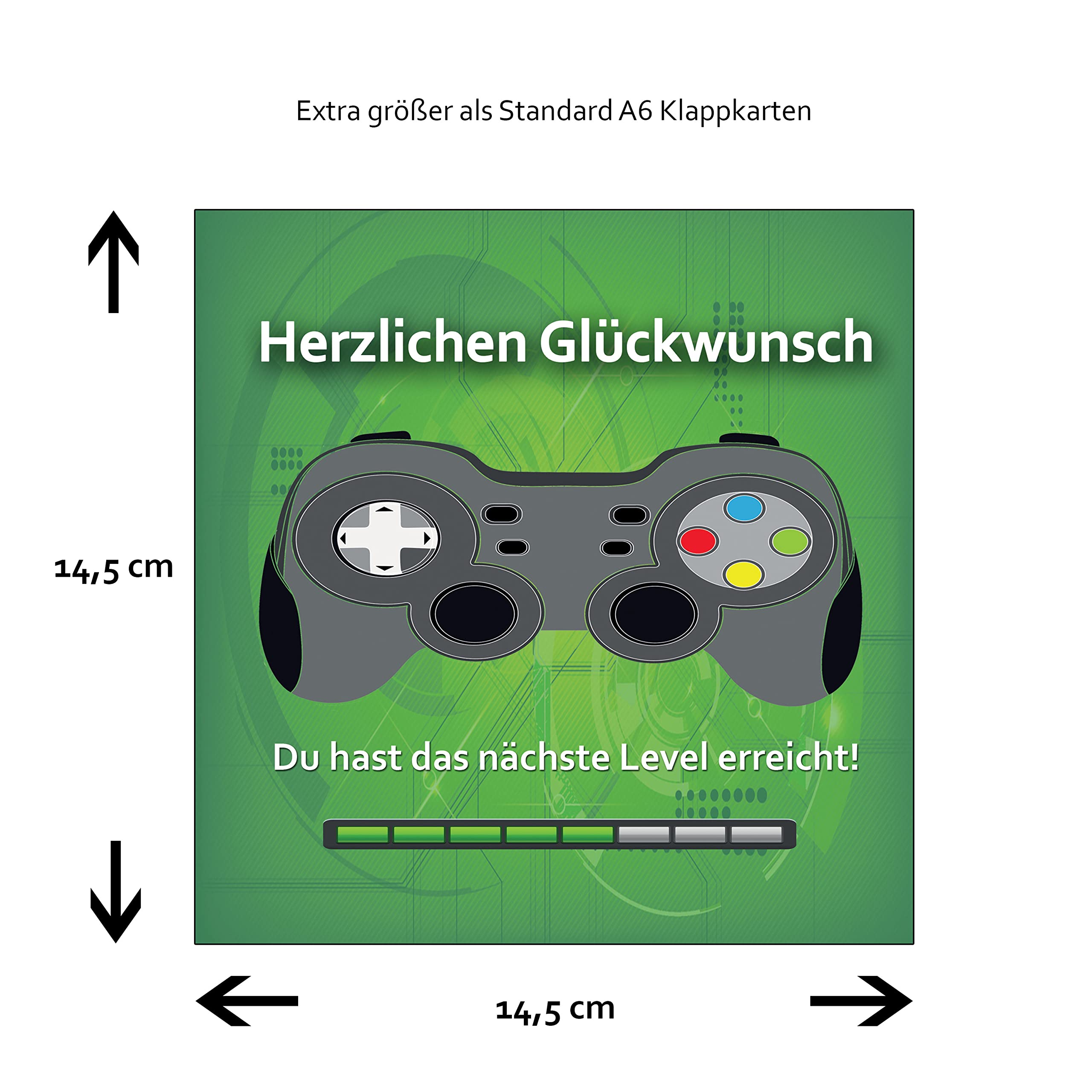 Pro Gamer Geburtstagskarte Für Jungen - Schwarz/blau, 12,7x17,8 Cm, Ohne Altersangabe, Inkl. Umschlag