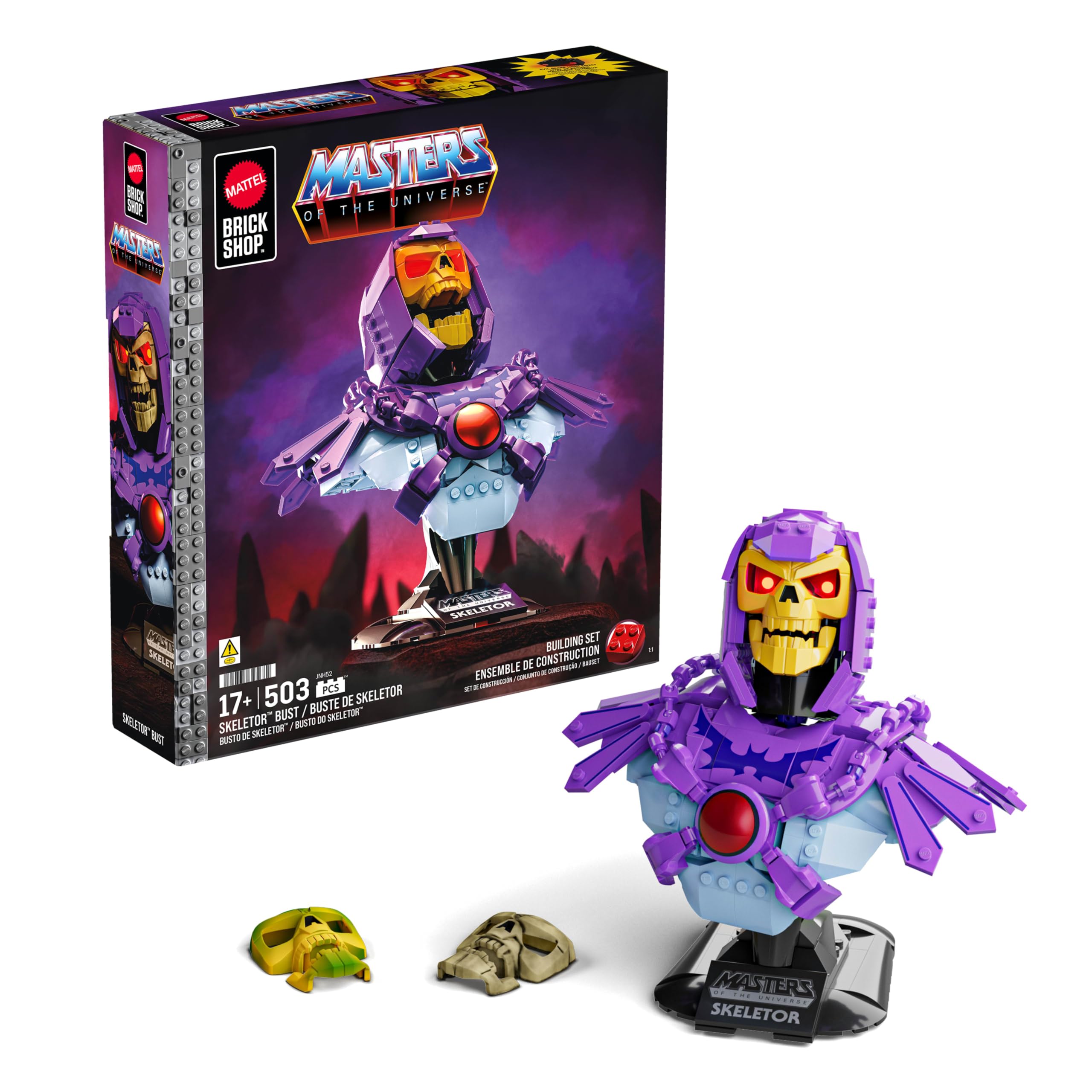 Mattel Brick Shop Masters of the Universe Skeletor Bust Building Set