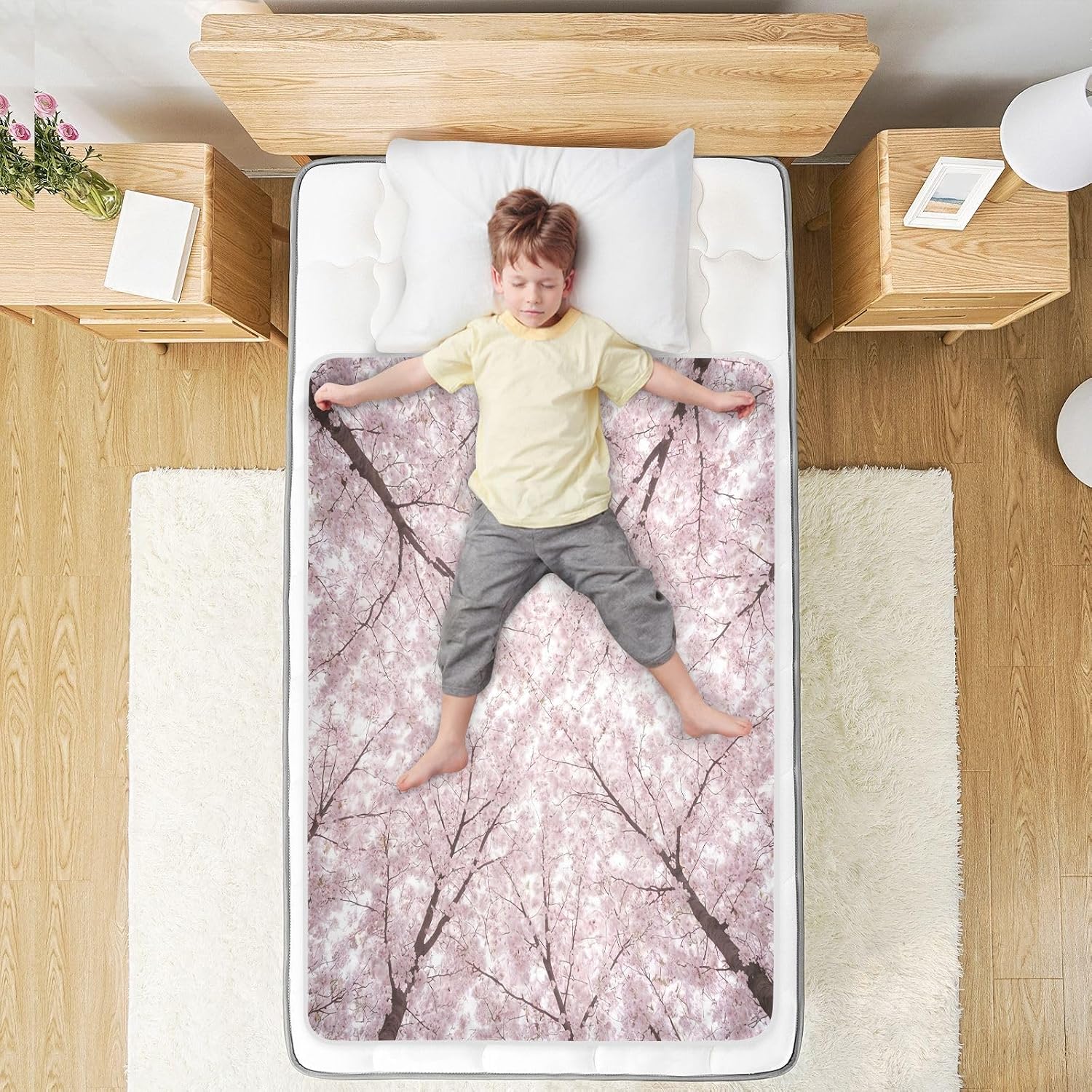 CEBUGI 34” x 52”Washable Underpads Heavy Absorbency Waterproof Incontinence Bed Pads Flowers Pee Pads for Adults Kids and Baby