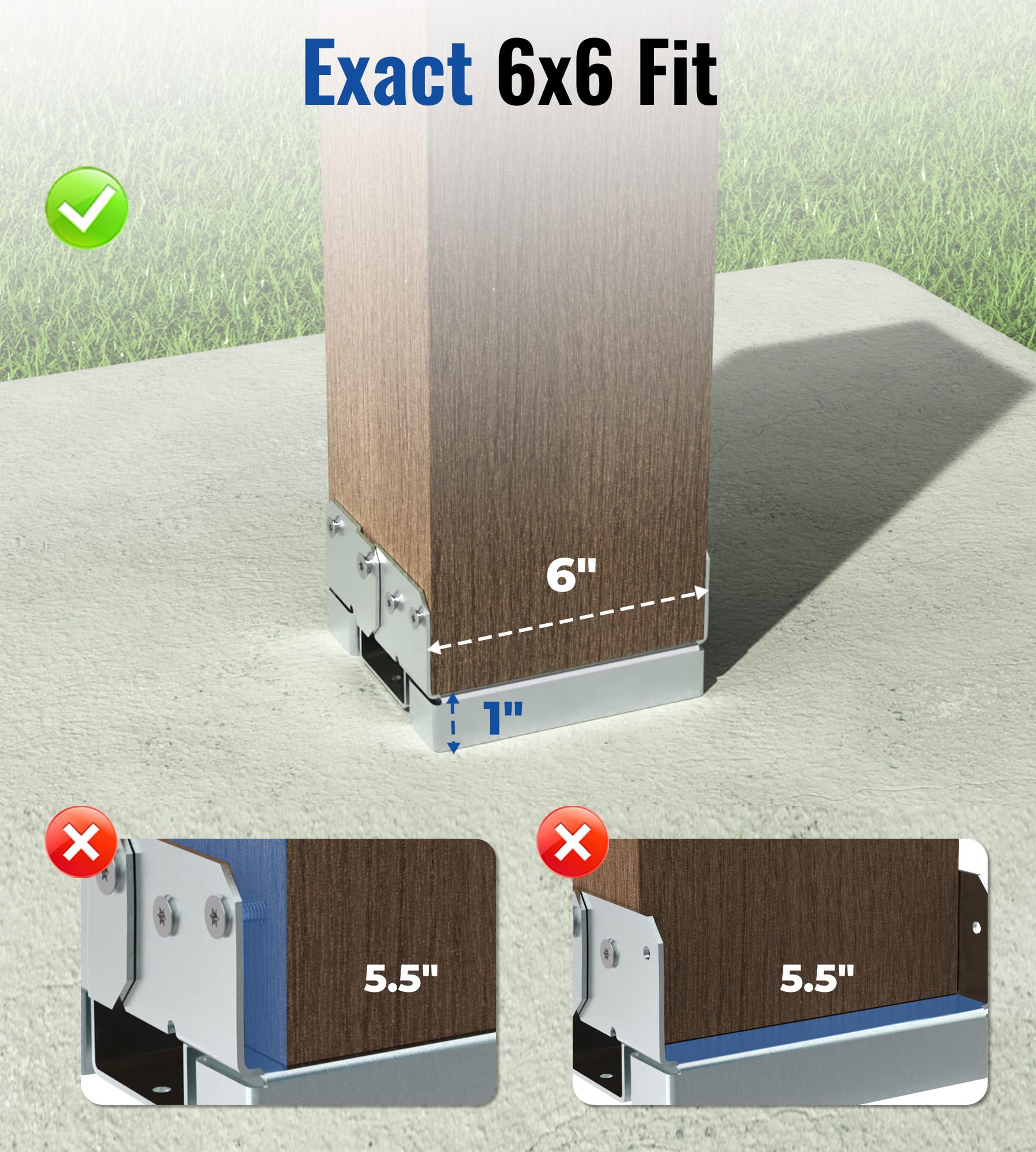 10 Pcs Round Fence Post Bracket – Heavy Duty Metal, Black Powder Coat, Fits 4-5" Round Posts – For Farm, Ranch, Garden Fences