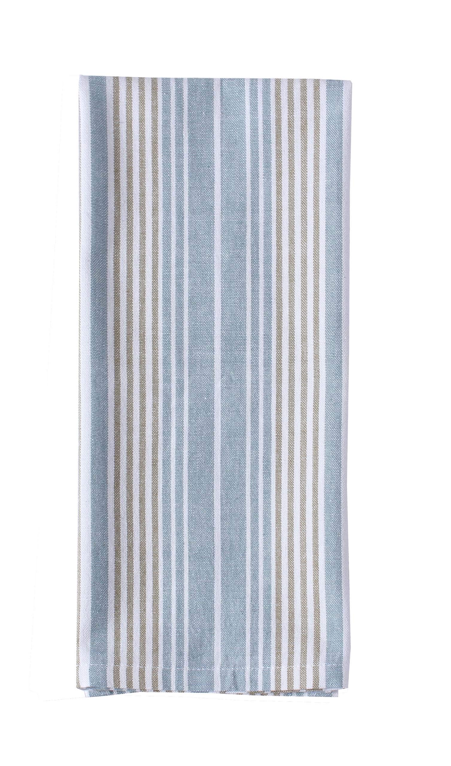 ACCENTHOME Set di 4 asciugamani da cucina in cotone, assorbenti per piatti, strofinacci da tè, asciugamani da cucina con stampa di foglie Marino – biancheria da cucina multiuso, 20x28 cm