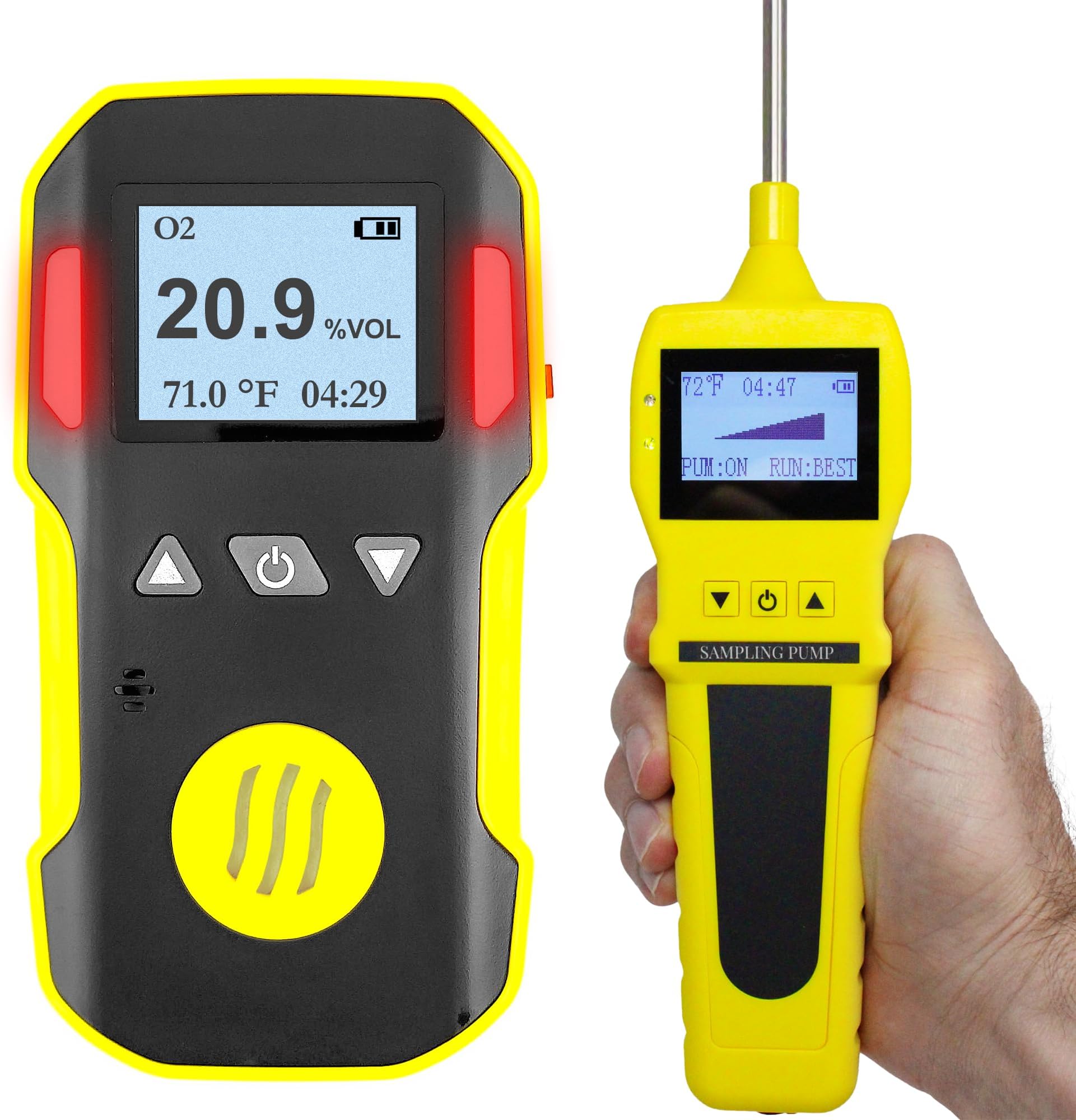 FORENSICS DETECTORS FD Oxygen O2 Analyzer + Pump with Probe by | USA NIST Calibrated | USB Recharge | Sound, Light and Vibration Alarms | 0-30% O2 |