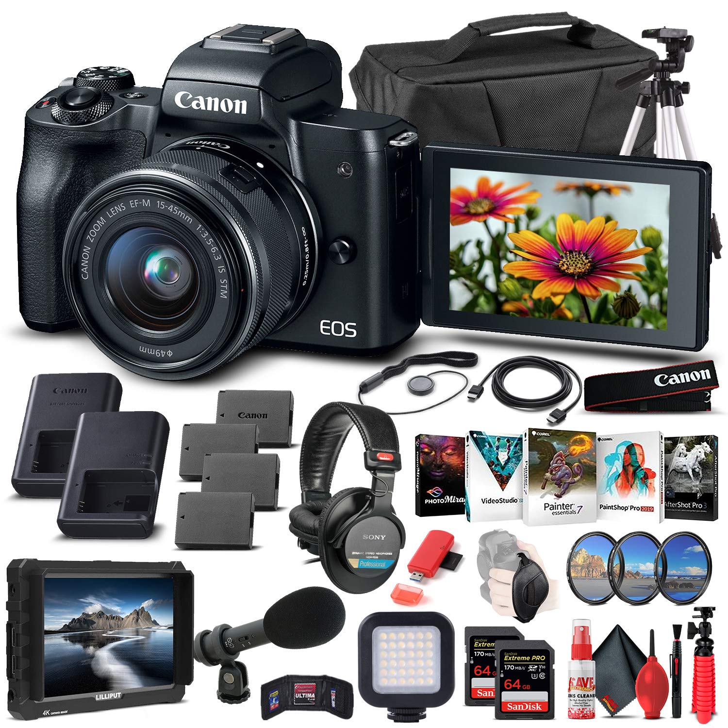 Amazon.com : Canon EOS M50 Mirrorless Digital Camera with 15-45mm