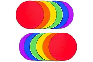 12/24Pcs Poly Spot Markers 9 Inch Non-Slip Rubber Circular Dots