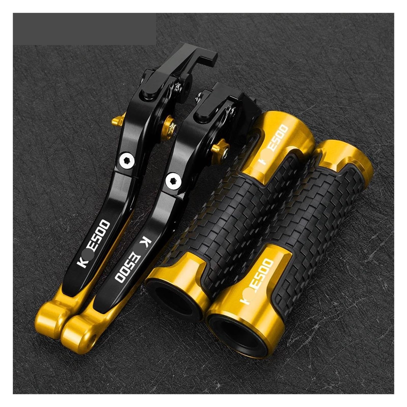 YWQJIOPM Motorcycle Brake Clutch Lever Motorcycle for KLE 500 KLE500 1991-2007 Extendable Brake Clutch Levers Handlebar Handle Grips Ends Slider Accessories