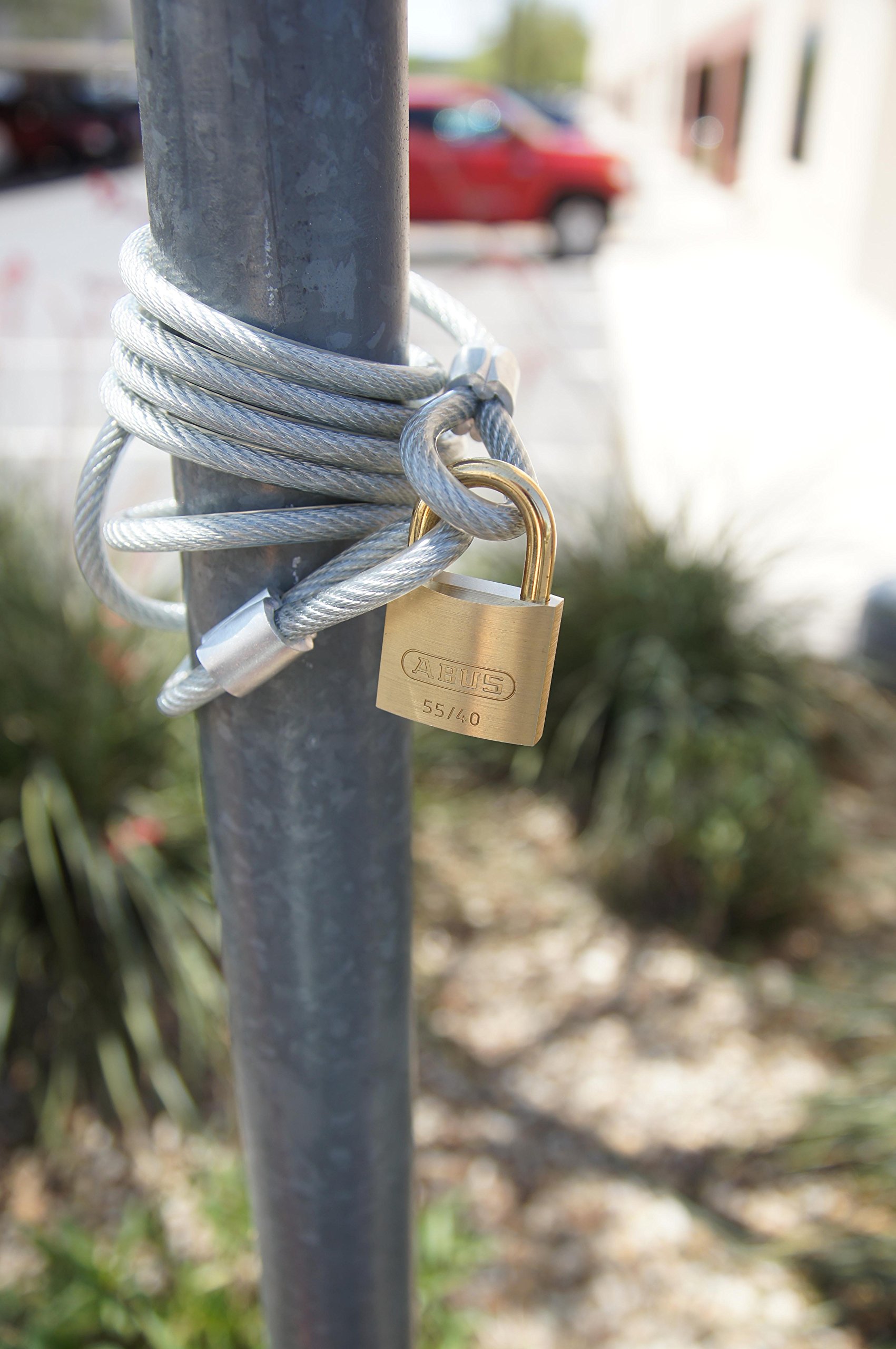 Abus 55/30 B KA (todo tipo de clima candado de latón con grillete de acero endurecido con llave (