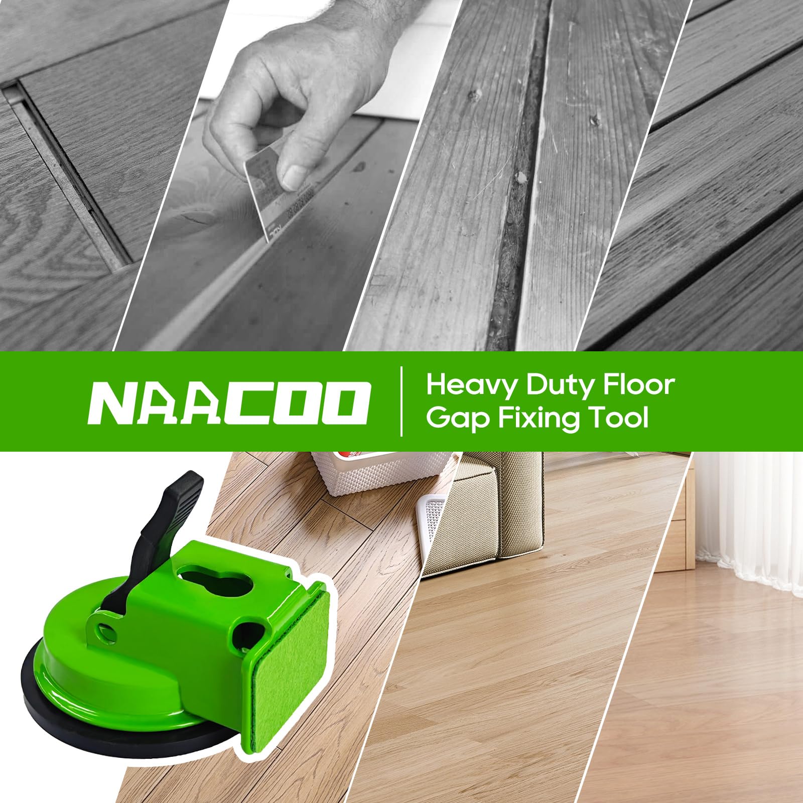Heavy Duty Floor Gap Fixer Tool，NAACOO Plank Grabber Floor Fix