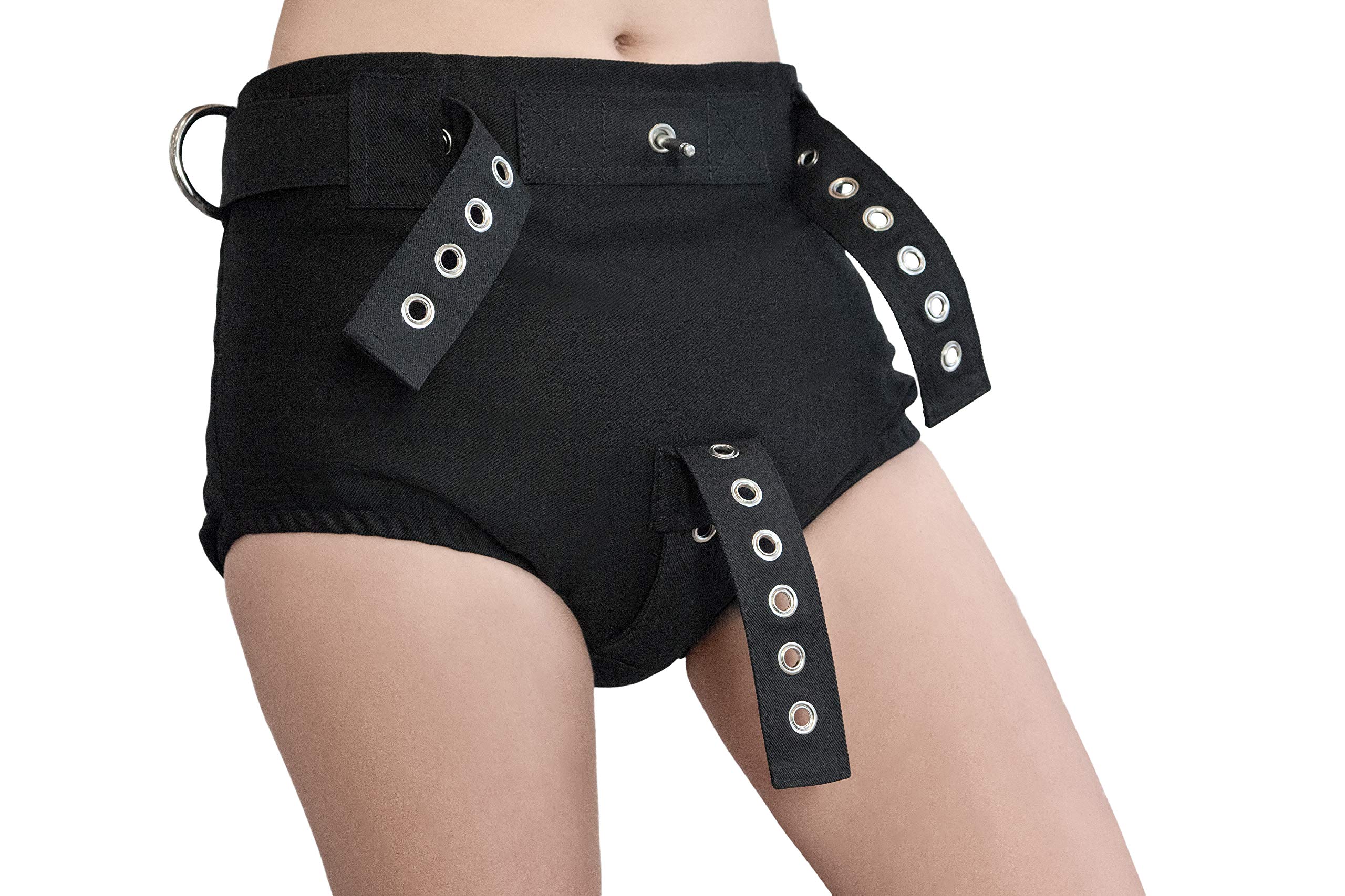 ABDL Schutzhülle zum Entfernen von Windeln, mit Segufix-Verschluss und Schlüssel, Schwarz, Größe M