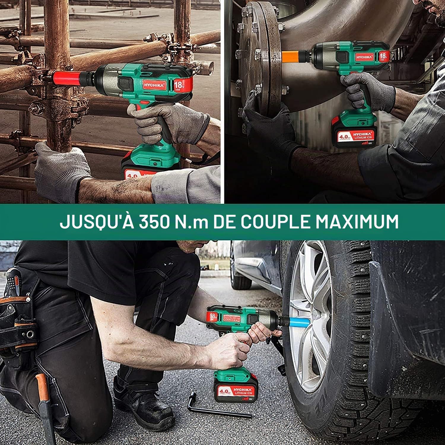 HYCHIKA Professional Visseuse à percussion sans fil 18 V (visseuse à percussion uniquement)