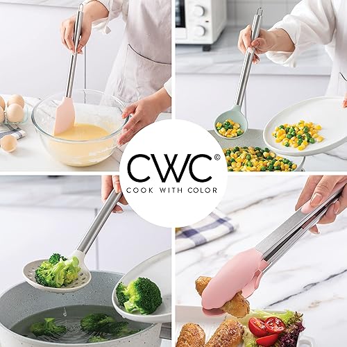 Miniatura 5 de COOK WITH COLOR Juego de utensilios de cocina de silicona, juego de utensilios de cocina, utensilios de cocina de silicona fáciles de limpiar,