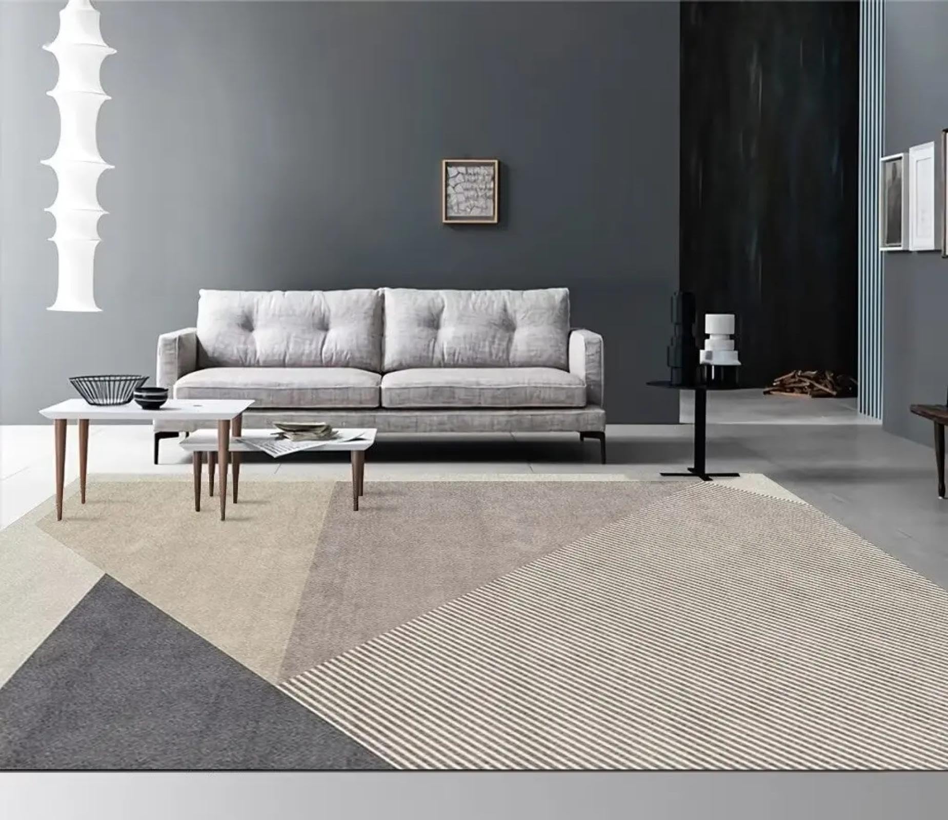 Tapis de salon de luxe moderne et lavable, grand format 120 x 200 cm de prestige