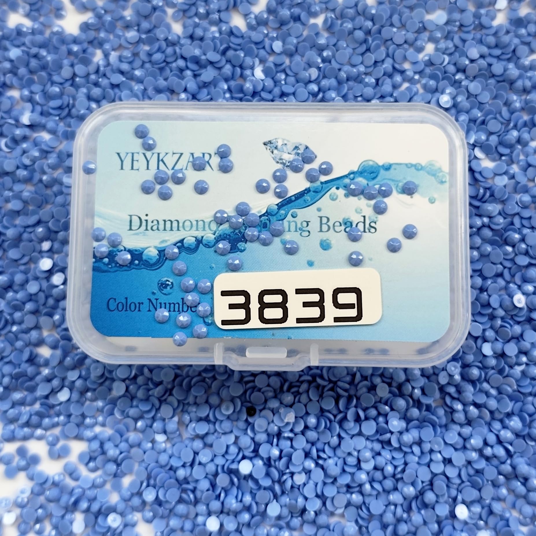 YEYKZART 3839 Diamond Painting Replacement Round Diamonds Beads Rhinestones Accessories for Diamond Art Missing Color 3500 PCS โ image 1