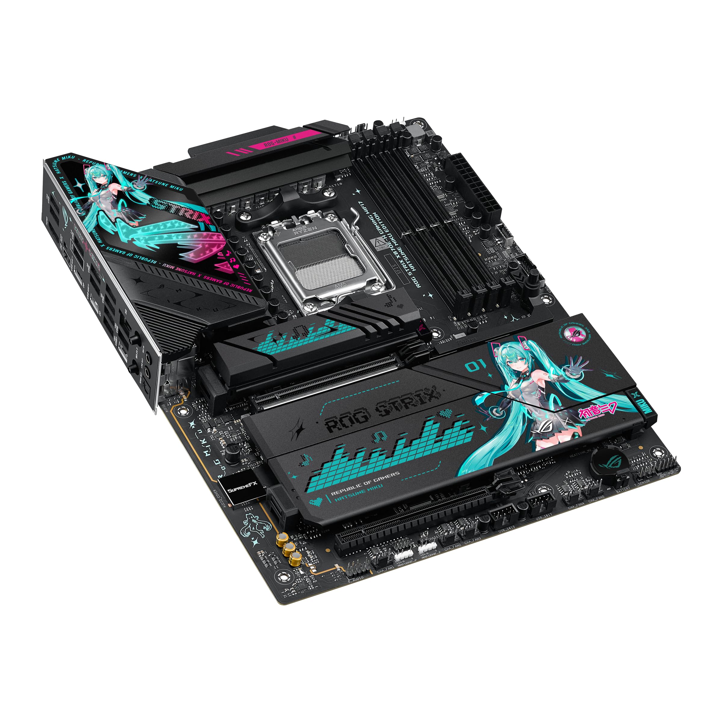ASUS ROG Strix X870E-H Gaming WIFI7 Mainboard Sockel AMD AM5 (ATX, DDR5, WiFi 7, 4X M.2, PCIe 5.0, 2X USB4, PCIe Slot Q-Release, Aura Sync)