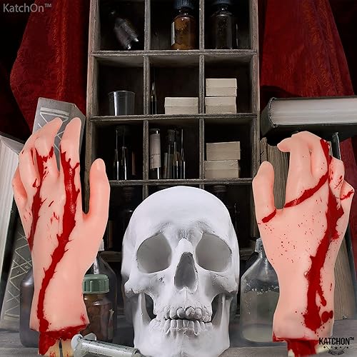 Miniatura 8 de KatchOn, Accesorios falsos de mano sangrienta para Halloween  Partes del cuerpo desmembradas  Mano ensangrentada  Partes del cuerpo Accesorios de