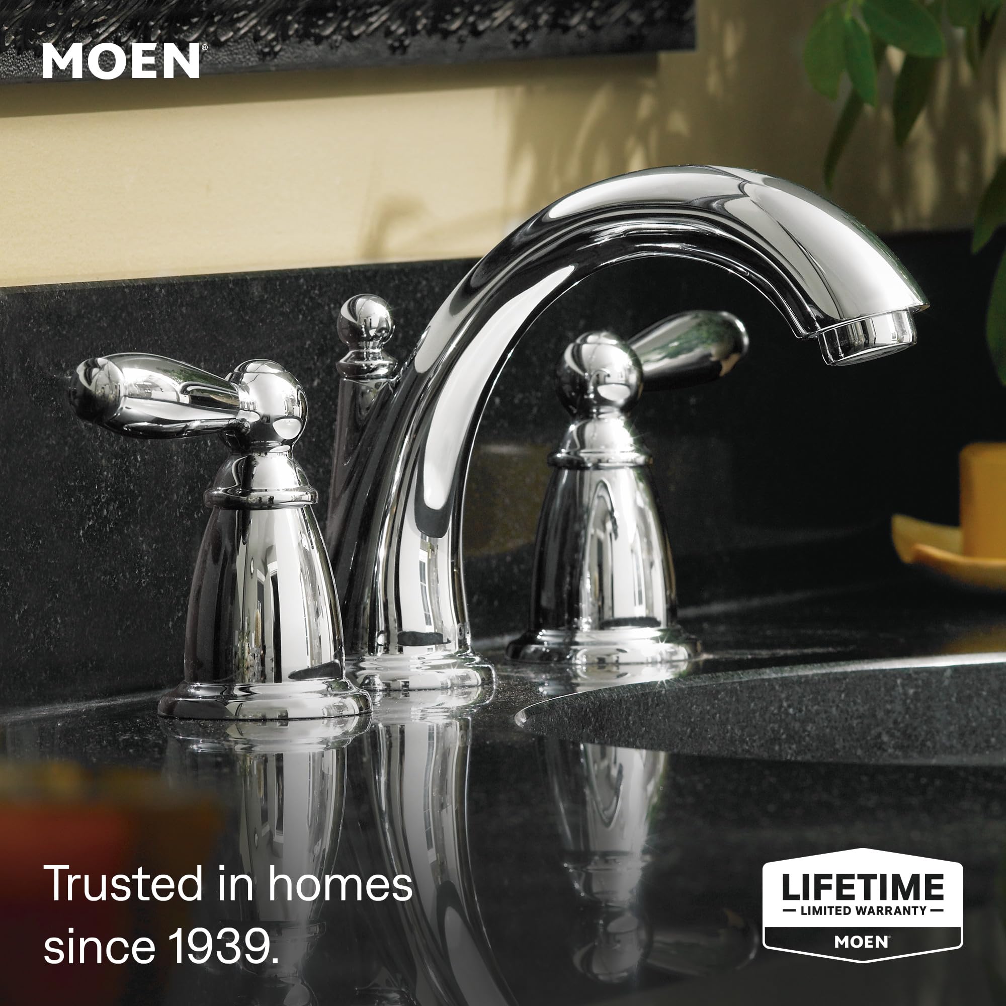 Moen TV6620 Brantford Widespread Bath Faucet, Chrome | Bathroom